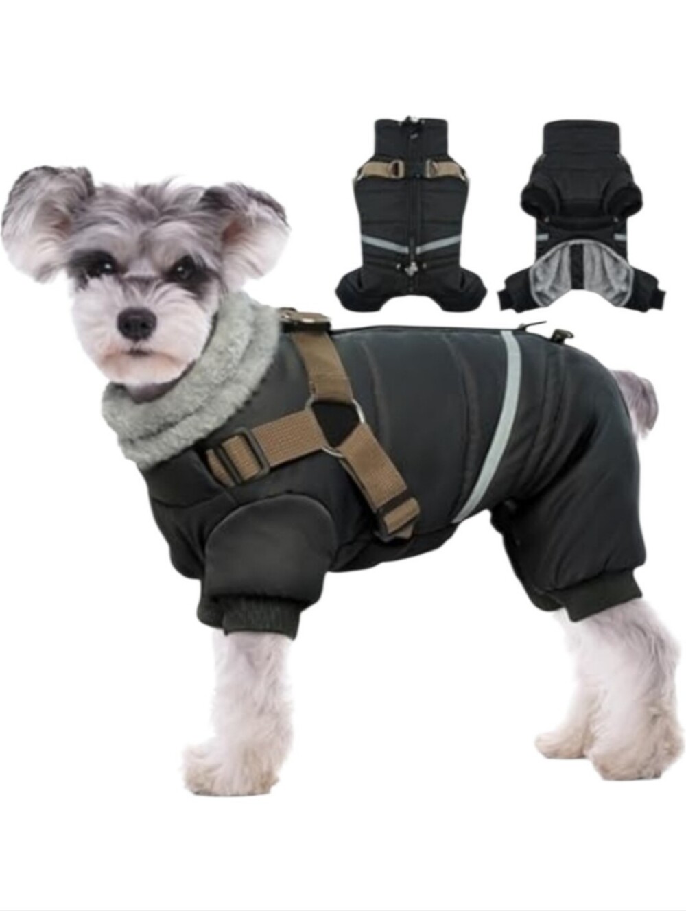 Dog Harness Winter Jacket Adjustable